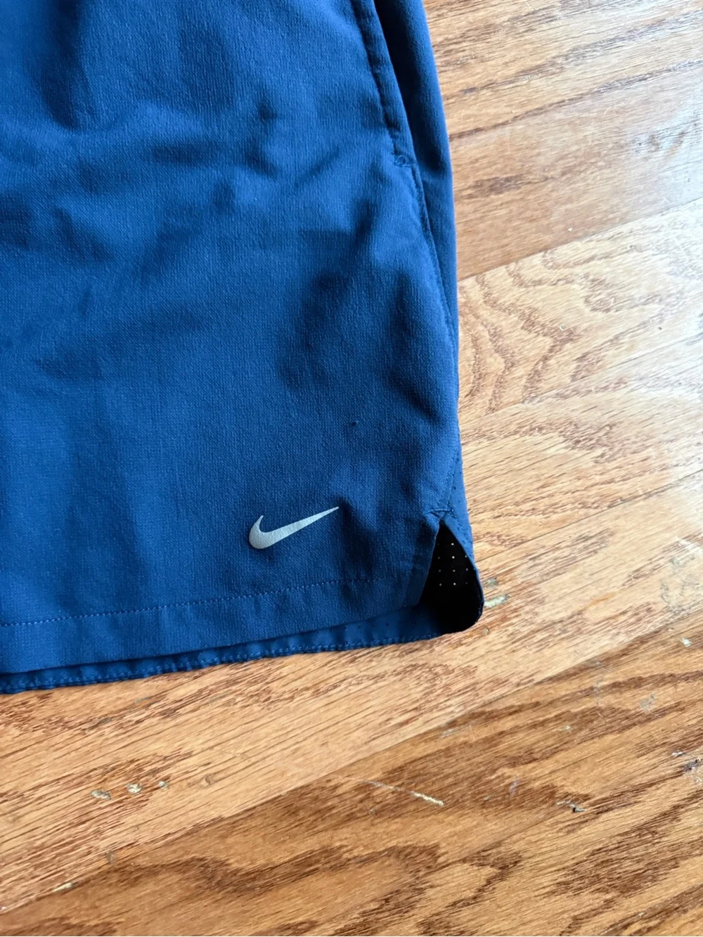 Nike Youth XL Navy Blue Athletic Shorts with Black Waistband